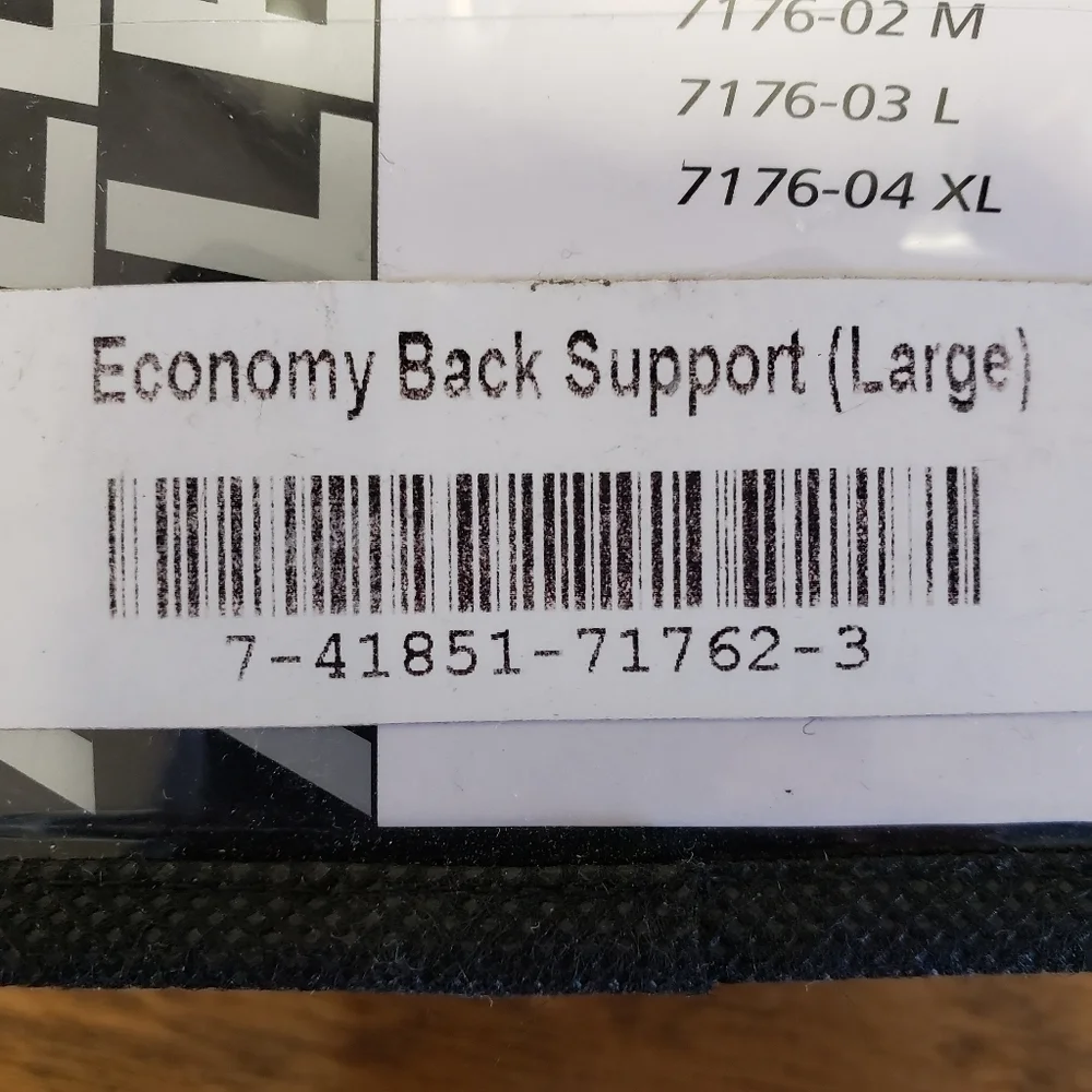 Allegro-Nomics Back Support Elastic Band Belt 7176-03 L New in Package NWT